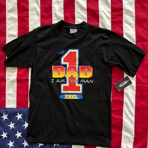 Black #1 Dad Tee